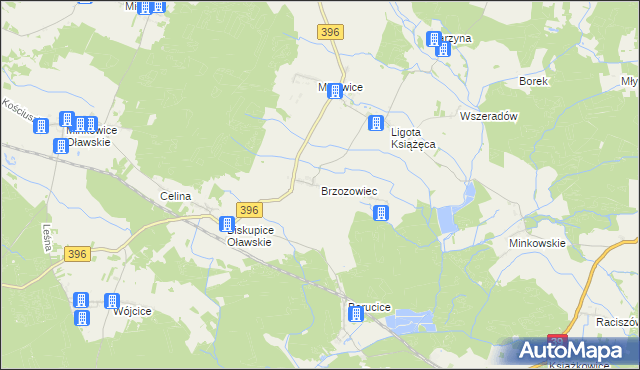 mapa Brzozowiec gmina Namysłów, Brzozowiec gmina Namysłów na mapie Targeo