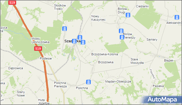 mapa Brzozówka-Kolonia, Brzozówka-Kolonia na mapie Targeo