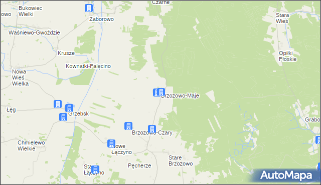 mapa Brzozowo-Maje, Brzozowo-Maje na mapie Targeo