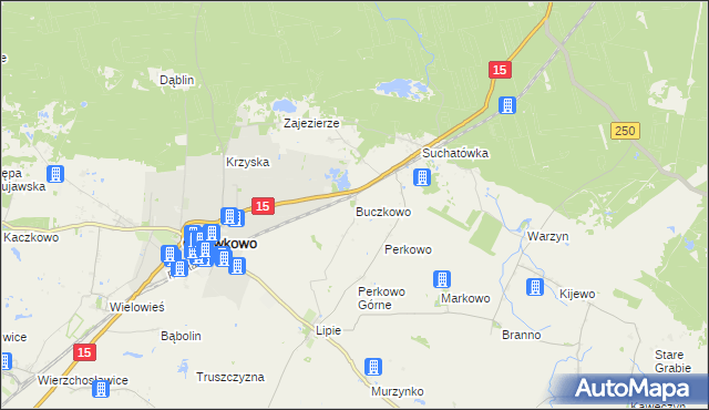 mapa Buczkowo gmina Gniewkowo, Buczkowo gmina Gniewkowo na mapie Targeo