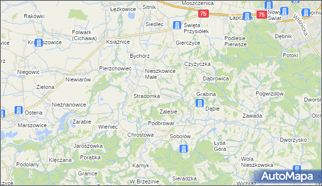 mapa Buczyna gmina Bochnia, Buczyna gmina Bochnia na mapie Targeo