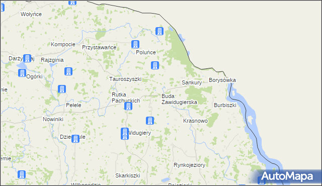 mapa Buda Zawidugierska, Buda Zawidugierska na mapie Targeo