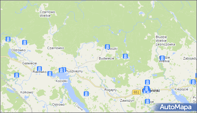 mapa Budwiecie, Budwiecie na mapie Targeo