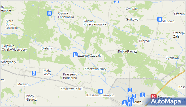 mapa Budy Kraszewskie, Budy Kraszewskie na mapie Targeo