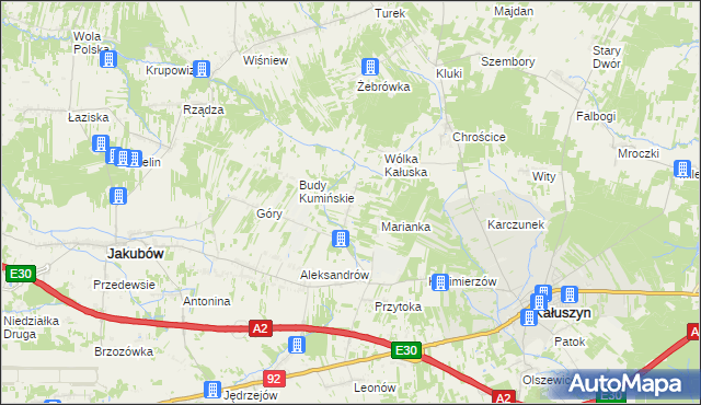 mapa Budy Przytockie, Budy Przytockie na mapie Targeo
