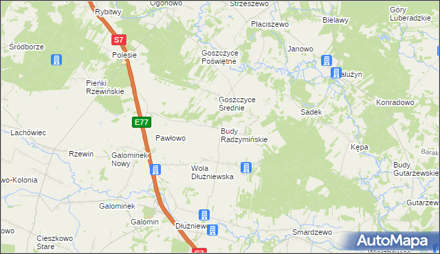 mapa Budy Radzymińskie, Budy Radzymińskie na mapie Targeo