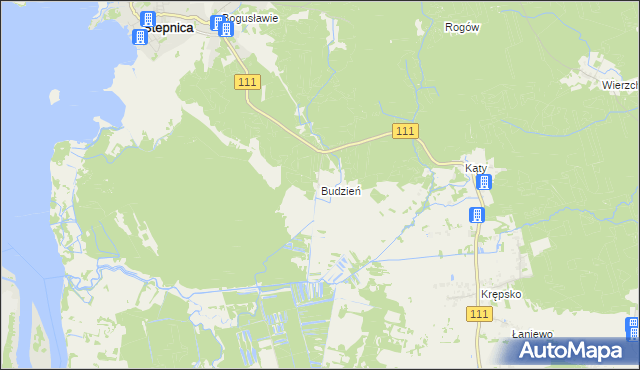 mapa Budzień, Budzień na mapie Targeo