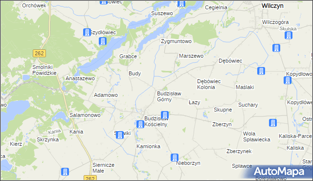 mapa Budzisław Górny, Budzisław Górny na mapie Targeo