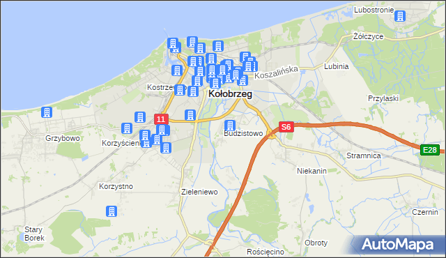 mapa Budzistowo, Budzistowo na mapie Targeo