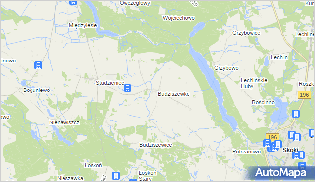 mapa Budziszewko, Budziszewko na mapie Targeo