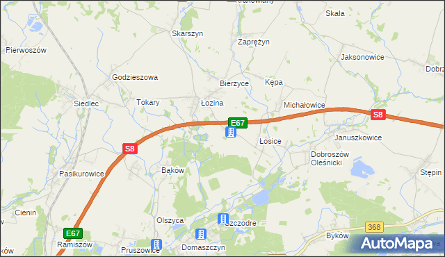 mapa Budziwojowice, Budziwojowice na mapie Targeo