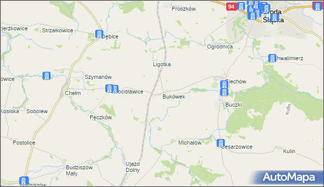 mapa Bukówek, Bukówek na mapie Targeo