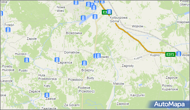 mapa Bukowiec gmina Kolbuszowa, Bukowiec gmina Kolbuszowa na mapie Targeo