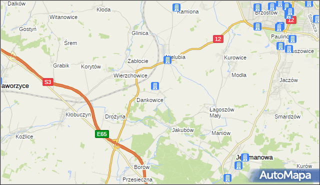 mapa Bukwica gmina Żukowice, Bukwica gmina Żukowice na mapie Targeo