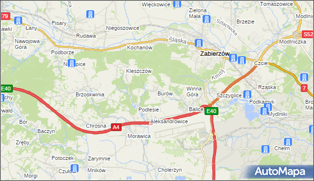 mapa Burów, Burów na mapie Targeo