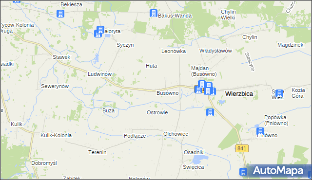 mapa Busówno, Busówno na mapie Targeo