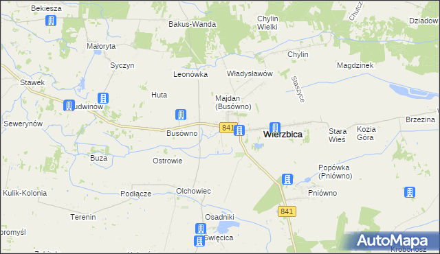 mapa Busówno-Kolonia, Busówno-Kolonia na mapie Targeo