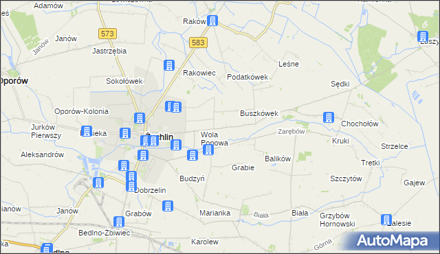 mapa Buszków Dolny, Buszków Dolny na mapie Targeo