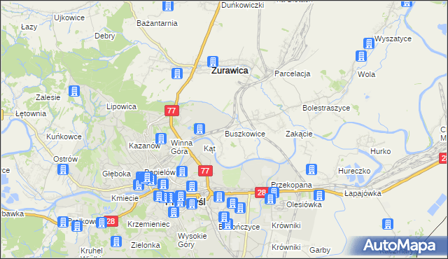 mapa Buszkowice gmina Żurawica, Buszkowice gmina Żurawica na mapie Targeo