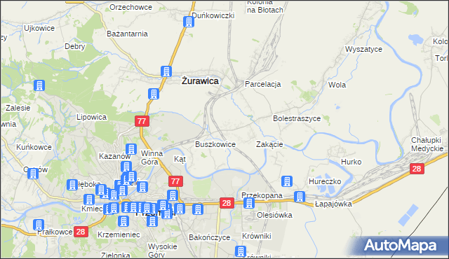 mapa Buszkowiczki, Buszkowiczki na mapie Targeo