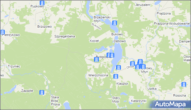 mapa Bydgoszcz gmina Lipnica, Bydgoszcz gmina Lipnica na mapie Targeo