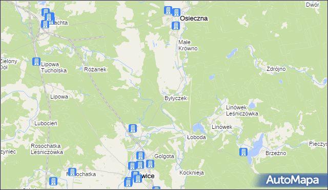 mapa Byłyczek, Byłyczek na mapie Targeo