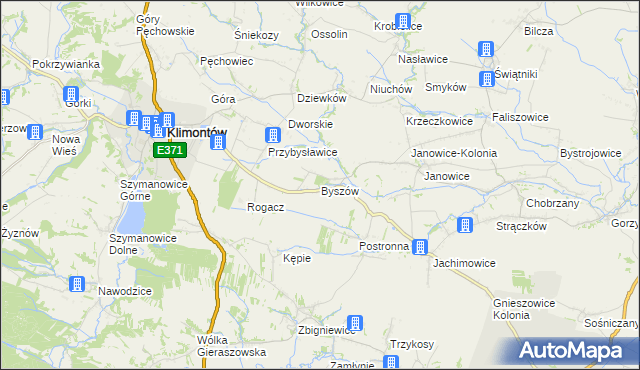 mapa Byszów, Byszów na mapie Targeo