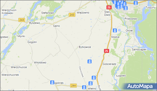 mapa Bytkowice, Bytkowice na mapie Targeo