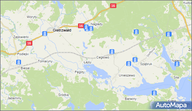 mapa Cegłowo, Cegłowo na mapie Targeo