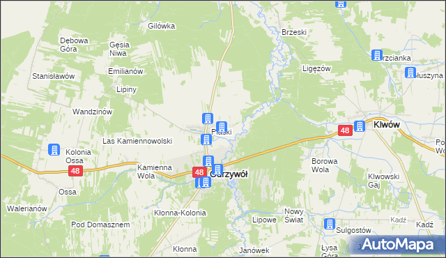 mapa Ceteń, Ceteń na mapie Targeo