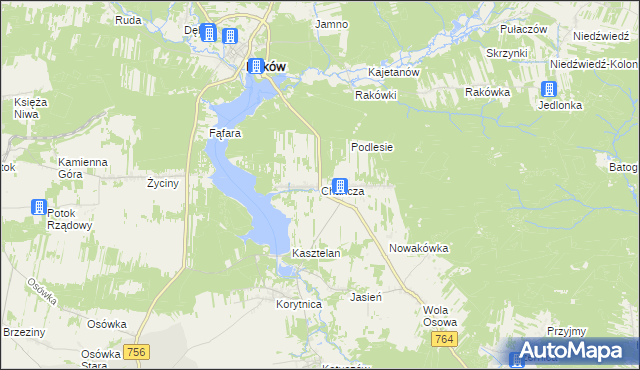 mapa Chańcza, Chańcza na mapie Targeo