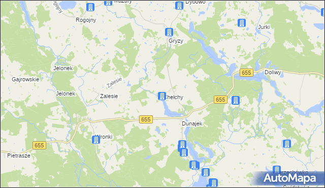 mapa Chełchy gmina Świętajno, Chełchy gmina Świętajno na mapie Targeo