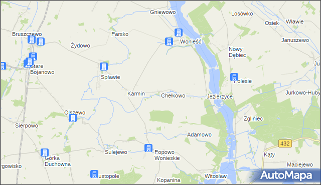 mapa Chełkowo, Chełkowo na mapie Targeo