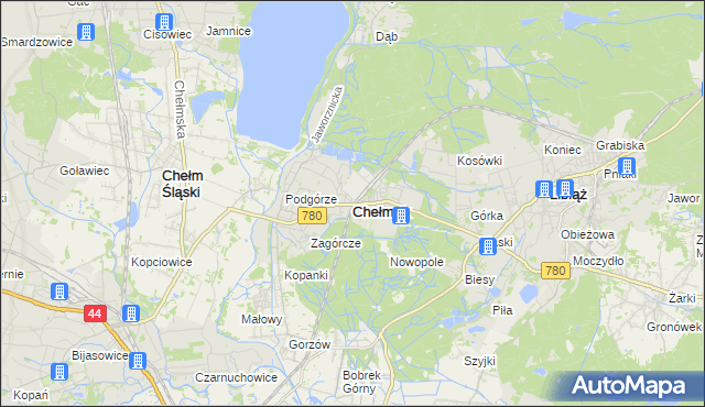 mapa Chełmek powiat oświęcimski, Chełmek powiat oświęcimski na mapie Targeo