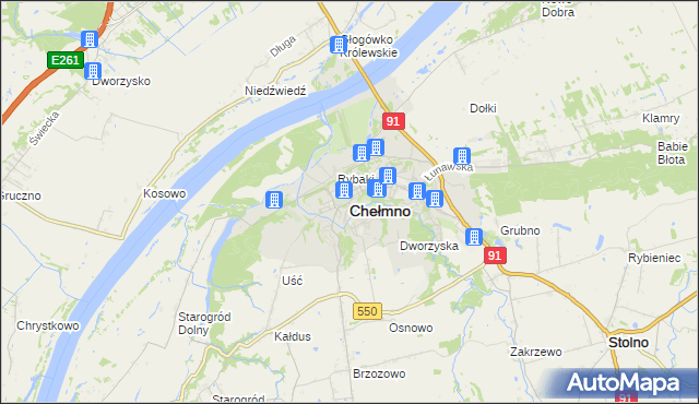 mapa Chełmno, Chełmno na mapie Targeo