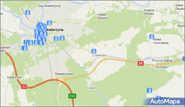 mapa Chełmsko, Chełmsko na mapie Targeo