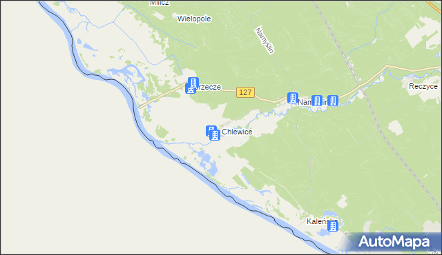 mapa Chlewice gmina Boleszkowice, Chlewice gmina Boleszkowice na mapie Targeo