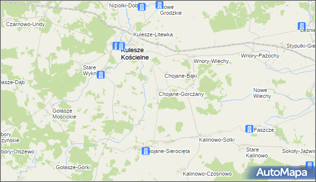 mapa Chojane-Gorczany, Chojane-Gorczany na mapie Targeo