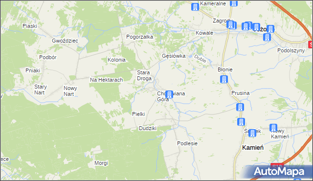 mapa Cholewiana Góra, Cholewiana Góra na mapie Targeo