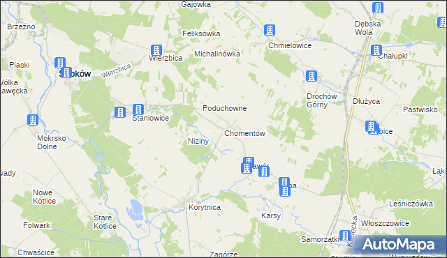 mapa Chomentów, Chomentów na mapie Targeo