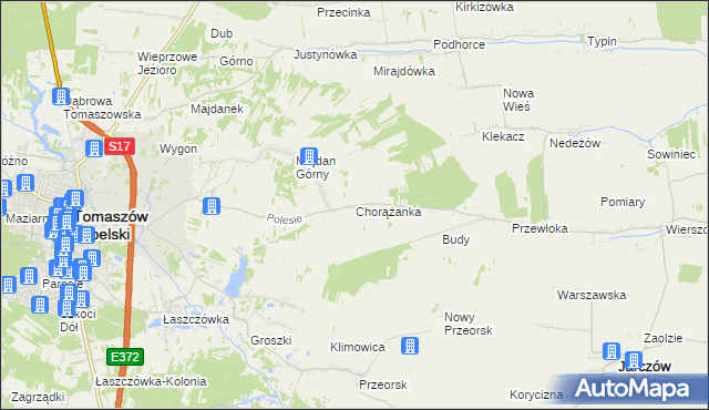 mapa Chorążanka, Chorążanka na mapie Targeo