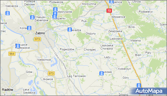 mapa Chorążec, Chorążec na mapie Targeo