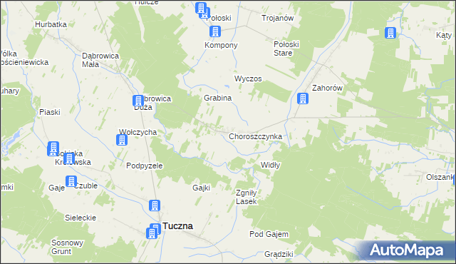 mapa Choroszczynka, Choroszczynka na mapie Targeo