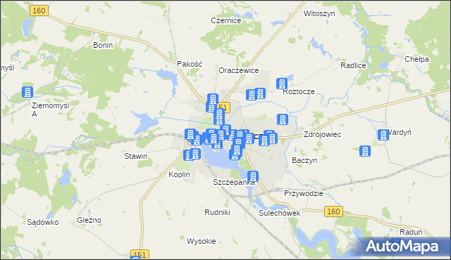 mapa Choszczno, Choszczno na mapie Targeo