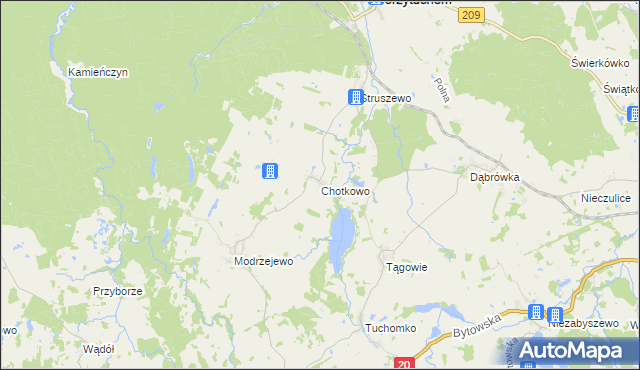 mapa Chotkowo, Chotkowo na mapie Targeo