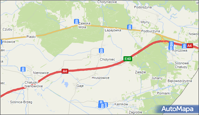 mapa Chotyniec, Chotyniec na mapie Targeo