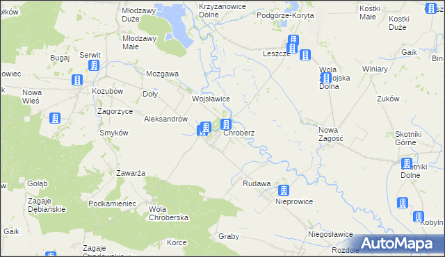 mapa Chroberz, Chroberz na mapie Targeo