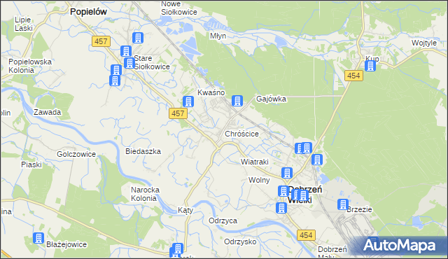 mapa Chróścice, Chróścice na mapie Targeo