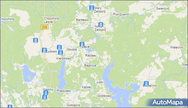 mapa Chróstowo gmina Polanów, Chróstowo gmina Polanów na mapie Targeo