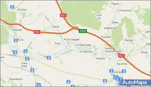 mapa Chrząchówek, Chrząchówek na mapie Targeo